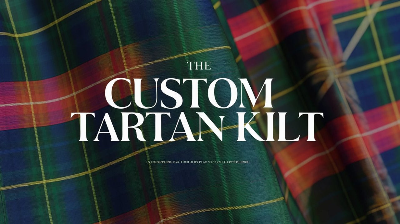 Blending traditional fashion with modern trends in a stylish outfit featuring a tartan kilt and contemporary accessories.