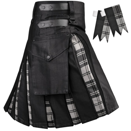Grey Douglas Hybrid Utility Kilt for Men  - Traditional Style with Modern Functionality | Big & Tall