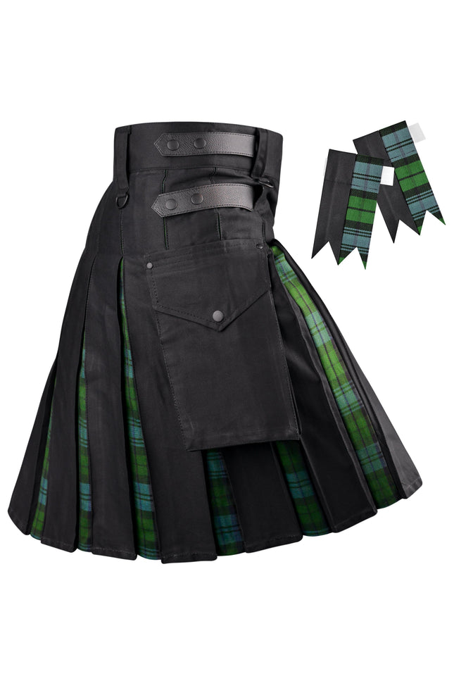 Ancient Campbell Hybrid Utility Kilt for Men  - Traditional Style with Modern Functionality | Big & Tall