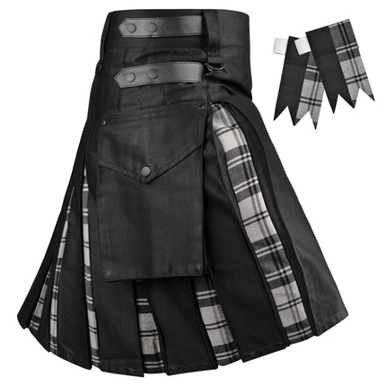 Grey Douglas Hybrid Utility Kilt for Men  - Traditional Style with Modern Functionality