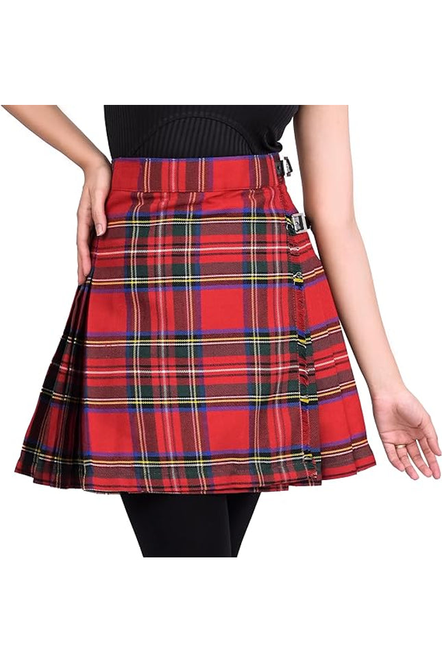 Woman Plaid Kilt - Royal Stewart Tartan Kilt - Premium Quality & Timeless Style | Big & Tall
