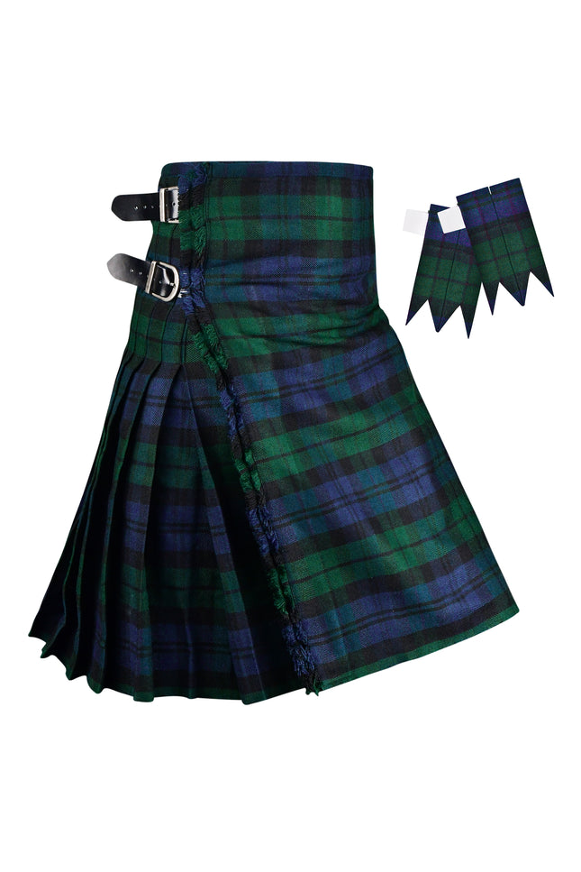 Kilt for Men I Black Watch Tartan Kilt Polyviscose 8 Yard Traditional Men Kilt | Big & Tall