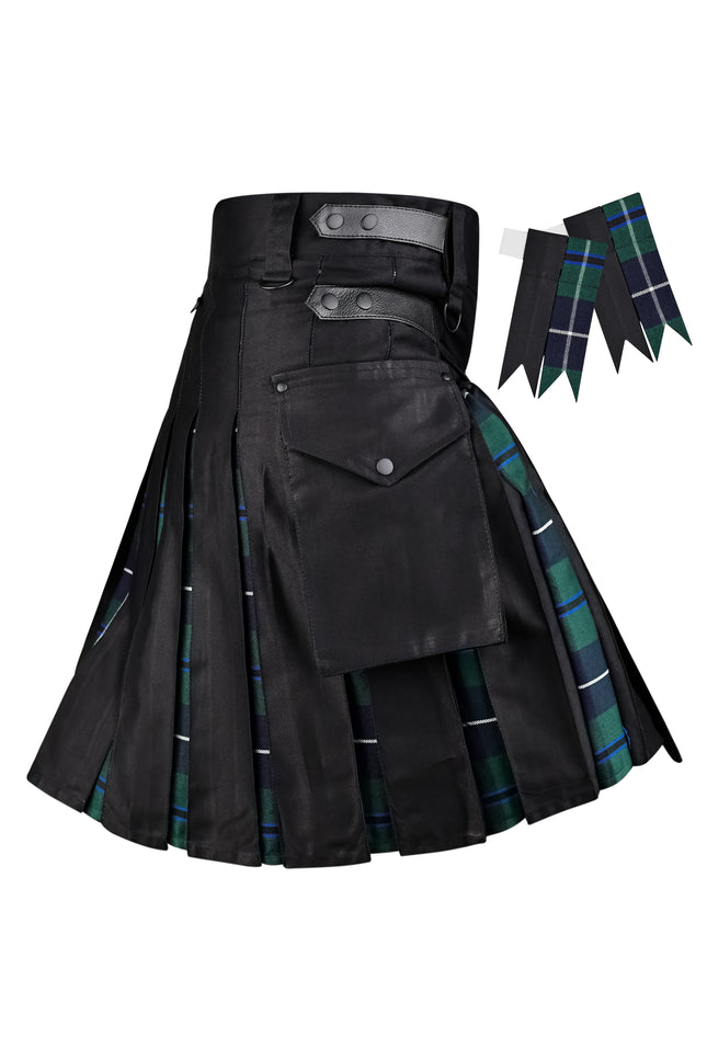 Blue Douglas Hybrid Utility Kilt for Men  - Traditional Style with Modern Functionality