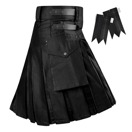 Grey Highlander Hybrid Utility Kilt for Men - Traditional Style with Modern Functionality | Big & Tall