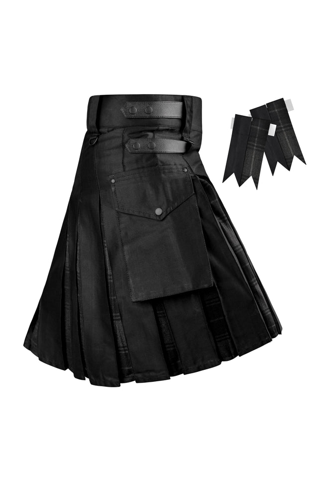 Grey Highlander Hybrid Utility Kilt for Men - Traditional Style with Modern Functionality | Big & Tall