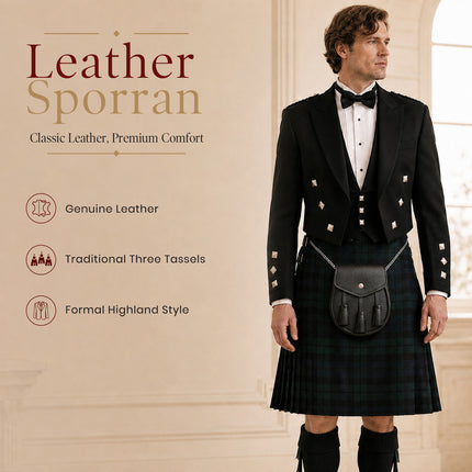Leather Sporran I Black Grained