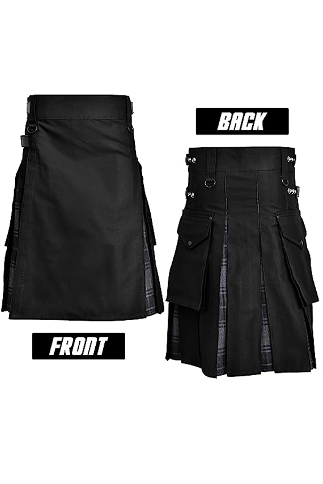 Grey Highlander Hybrid Utility Kilt for Men - Traditional Style with Modern Functionality | Big & Tall