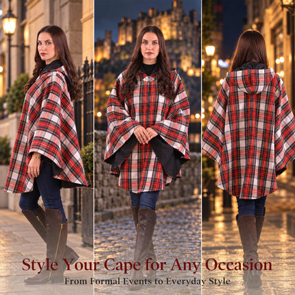 Women Tartan Cape - Dress Stewart
