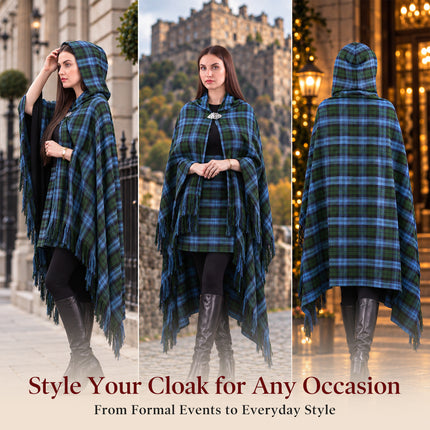 Women Tartan Cloak - Ancient Campbell