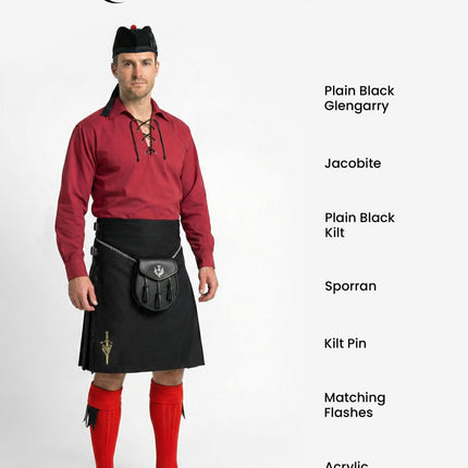 Acrylic Kilt Package | Plain Black