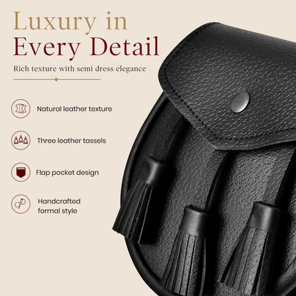Leather Sporran I Black Grained