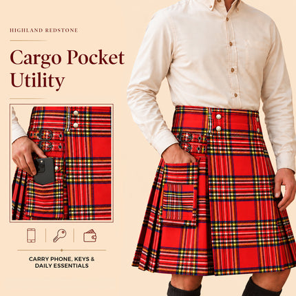 Valor Acrylic Utility Kilt | 16oz Royal Stewart Tartan KIlt