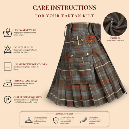 Valor Acrylic Utility Kilt | 16oz Fraser Weathered Tartan KIlt