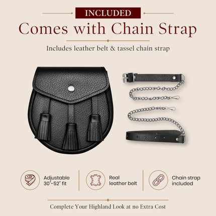 Leather Sporran I Black Grained