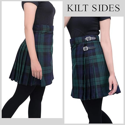 Woman Plaid Kilt - Black Watch Tartan Kilt - Premium Quality & Timeless Style | Big & Tall