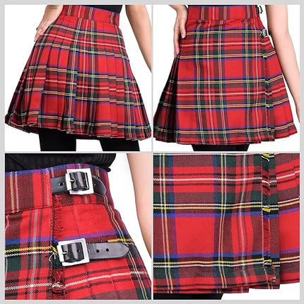 Woman Plaid Kilt - Royal Stewart Tartan Kilt - Premium Quality & Timeless Style | Big & Tall