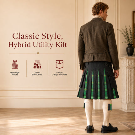 Celtic Hybrid Utility Kilt for Men - Traditional Style with Modern Functionality
