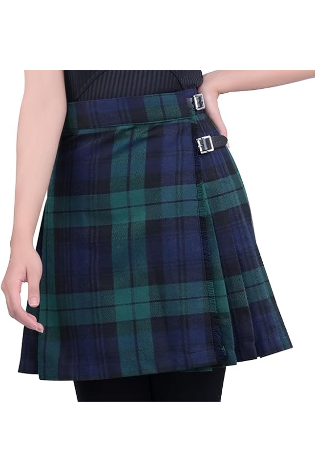 Woman Plaid Kilt - Black Watch Tartan Kilt - Premium Quality & Timeless Style