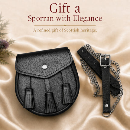 Leather Sporran I Black Grained