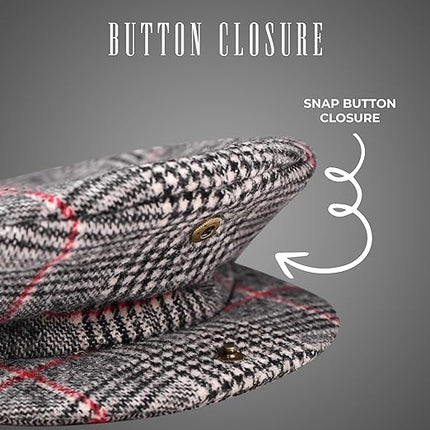 Gatsby Hat Blend Wool Vintage Flat Ivy Cabbie Cap | Light Grey