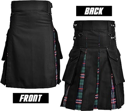 Scottish National Hybrid Utility Kilt for Men - Traditional Style with Modern Functionality | Big & Tall