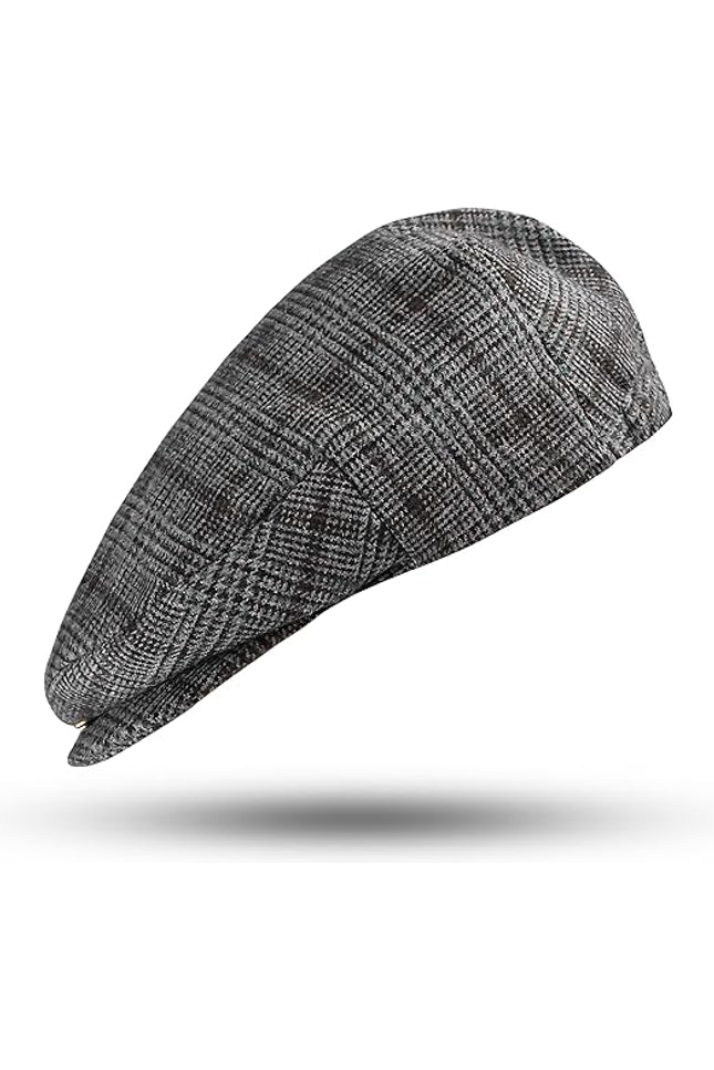 Gatsby Hat Blend Wool Vintage Flat Ivy Cabbie Cap | Charcoal Grey