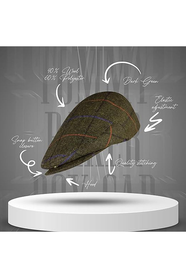 Gatsby Hat Blend Wool Vintage Flat Ivy Cabbie Cap | Greenish Brown