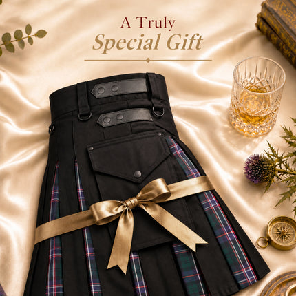 Scottish National Hybrid Utility Kilt for Men - Traditional Style with Modern Functionality