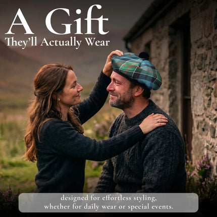 Tam O'Shanter Hat with Pompom | Ancient Colquhoun Tartan