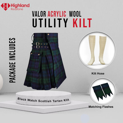 Valor Acrylic Kilt Bundle Lite | Black Watch