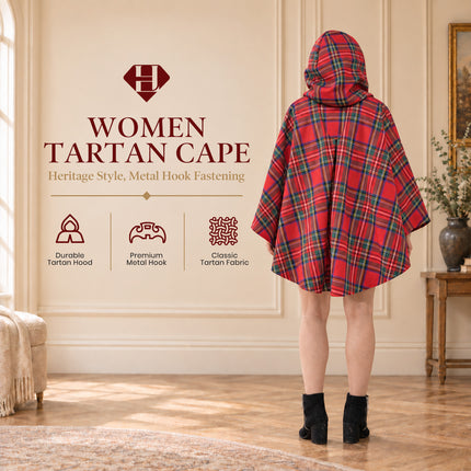 Women Tartan Cape - Royal Stewart