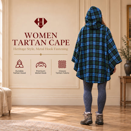 Women Tartan Cape - Ancient Campbell