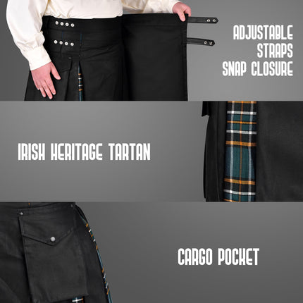 Irish Heritage Hybrid Utility Kilts for Men  - Traditional Style with Modern Functionality
