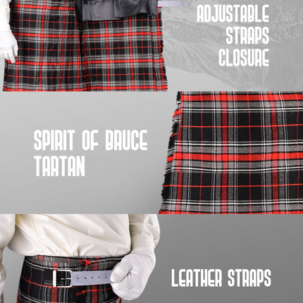 Acrylic Kilt | 16oz Spirit of Bruce Tartan Kilt | Big & Tall