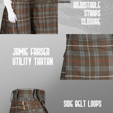Valor Acrylic Utility Kilt | 16oz Jamie Fraser Weathered Tartan KIlt