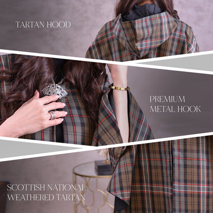 Women Tartan Cape - Scottish Heritage Weathered