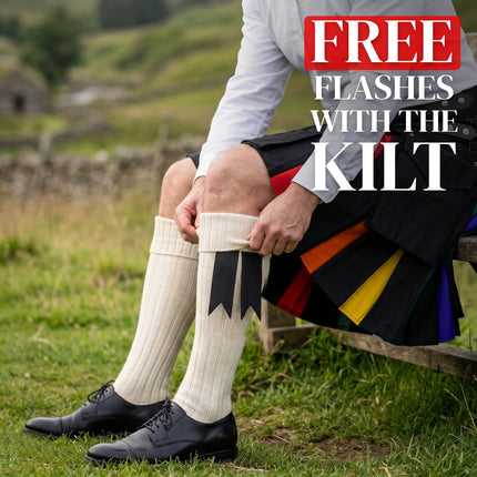 Rainbow Hybrid Utility Kilt for Men - Bold, Stylish and Inclusive Pride Apparel | Big & Tall