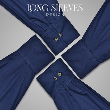 Highland Blue Kilt Shirt - Traditional Scottish Style