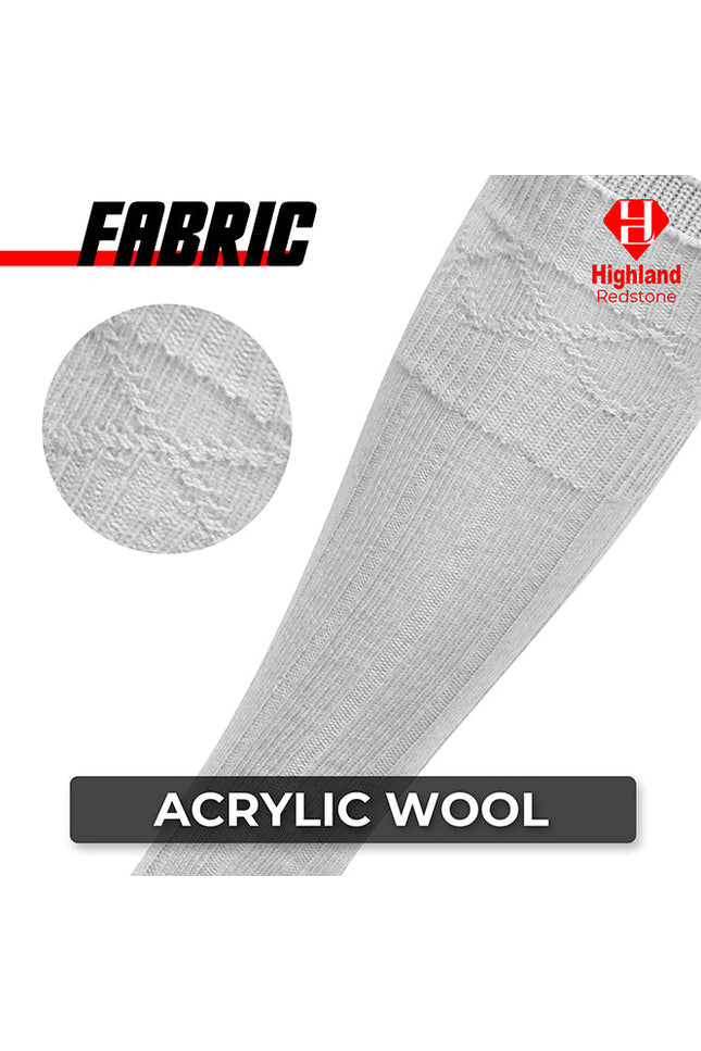 Comfortable Wool Blend White Kilt Hose | High-Quality Kilt Socks