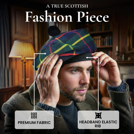 Tam O'Shanter Hat with Pompom | Farquharson Tartan
