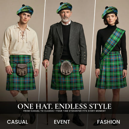 Tam O'Shanter Hat with Pompom | Ferguson Tartan