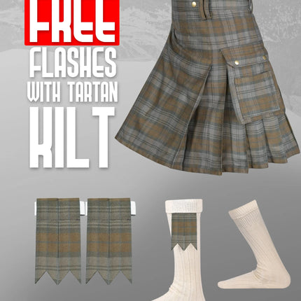 Valor Acrylic Utility Kilt | 16oz Black Watch Weathered Tartan KIlt
