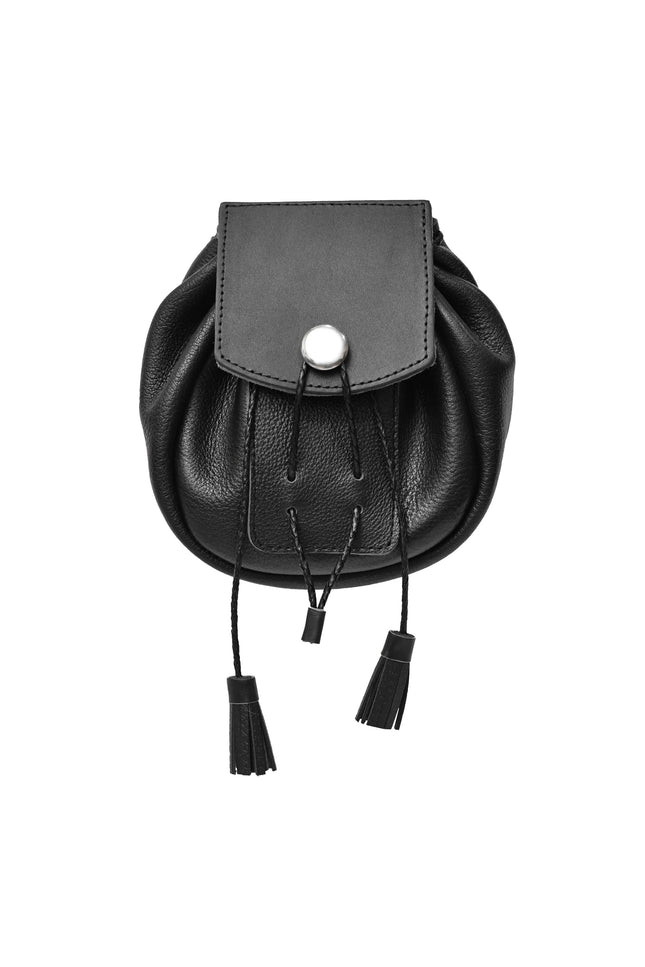 Rob Roy Leather Sporran | Black