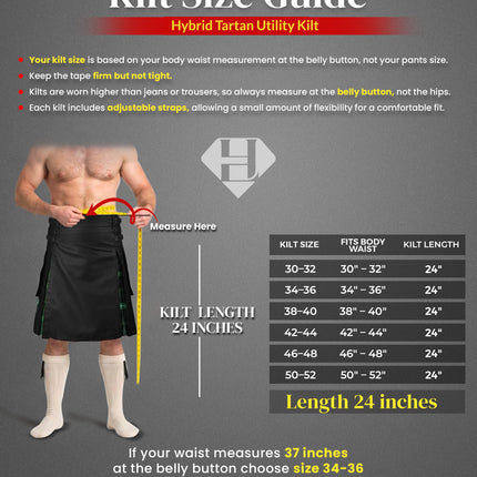 Rainbow Hybrid Utility Kilt for Men - Bold, Stylish and Inclusive Pride Apparel