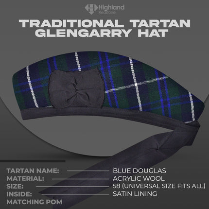 Glengarry Hat | Blue Douglas