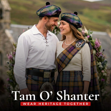 Tam O'Shanter Hat with Pompom | Isle of Skye Tartan