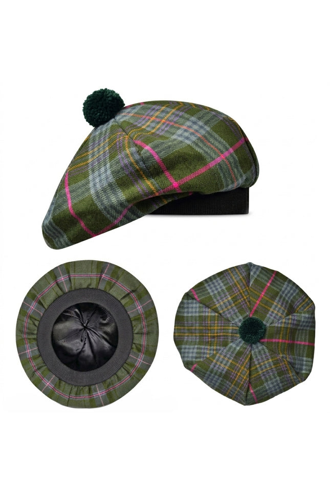 Tam O'Shanter Hat with Pompom | Kennedy Weathered Tartan
