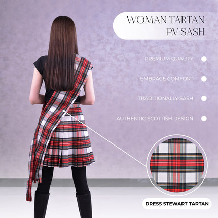 Women's Sash | Dress Stewart Tartan