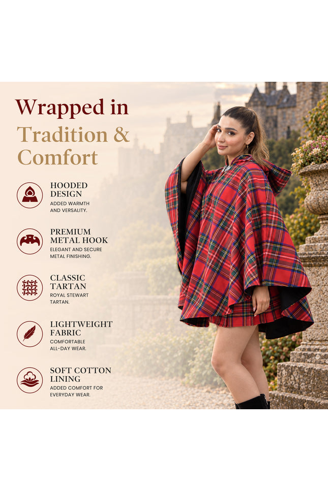 Women Tartan Cape - Royal Stewart