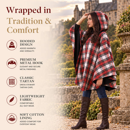 Women Tartan Cape - Dress Stewart